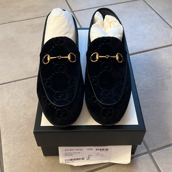 NWT Gucci Jordan Velvet GG Loafers - Picture 2 of 10